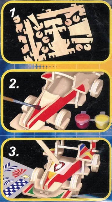 3D drevené puzzle ARTLOVER  Formula s farbami a obtlačkami