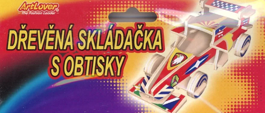 3D drevené puzzle ARTLOVER  Formula s farbami a obtlačkami