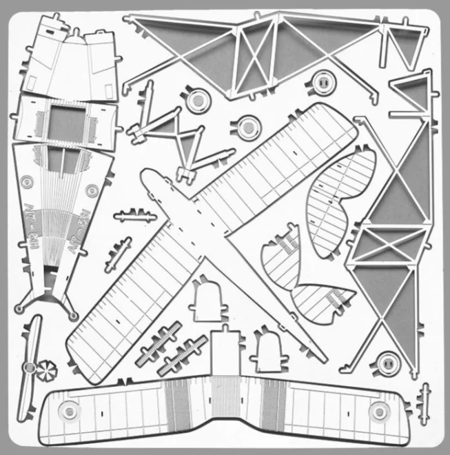 METAL EARTH 3D puzzle Lietadlo de Havilland Tiger Moth