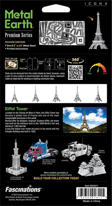 METAL EARTH 3D puzzle Eiffelova veža (ICONX)