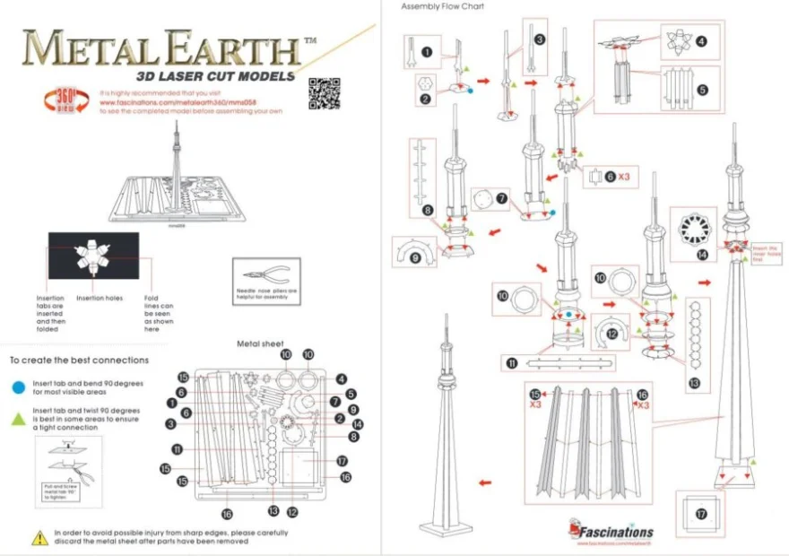 METAL EARTH 3D puzzle CN Tower