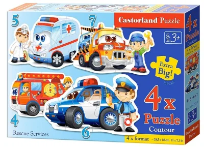Baby puzzle Záchranári 4v1 (4,5,6,7 dielikov)
